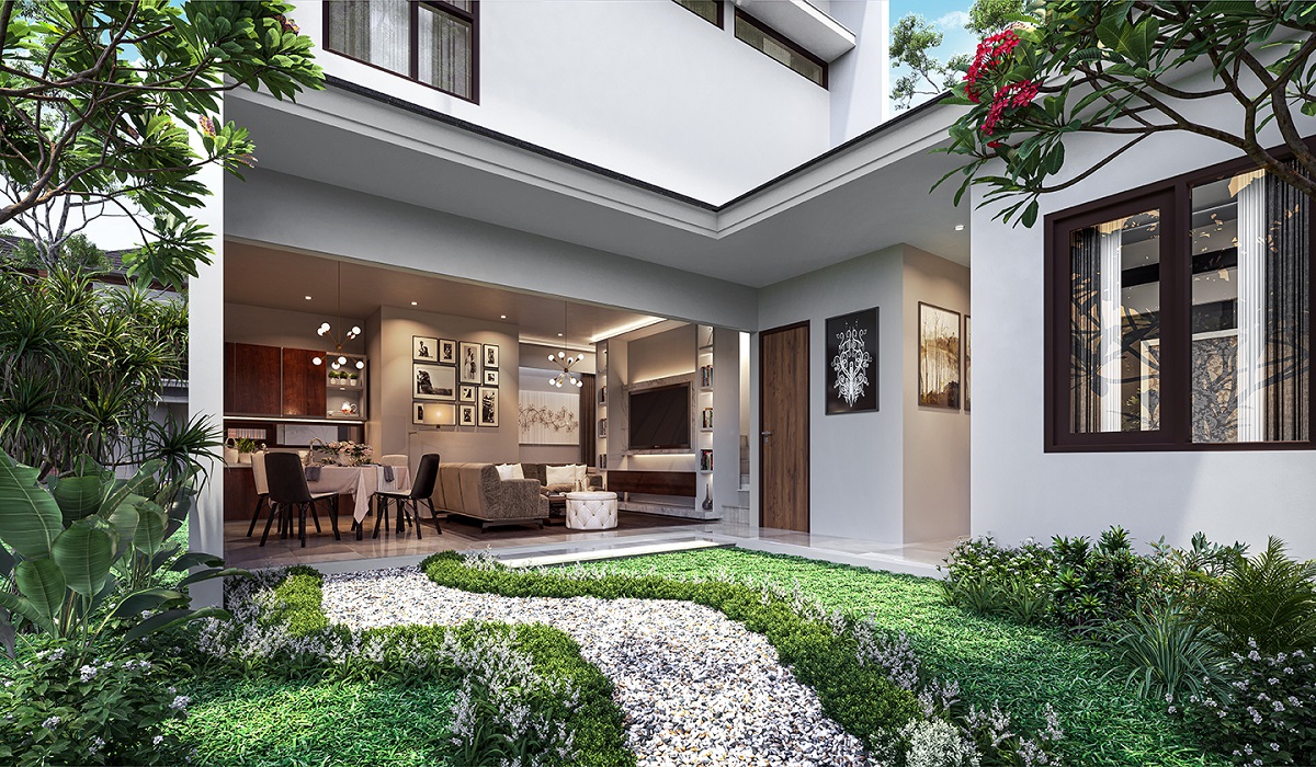 Konsep Inner Courtyard di Rumah Modern dan Manfaat Utamanya